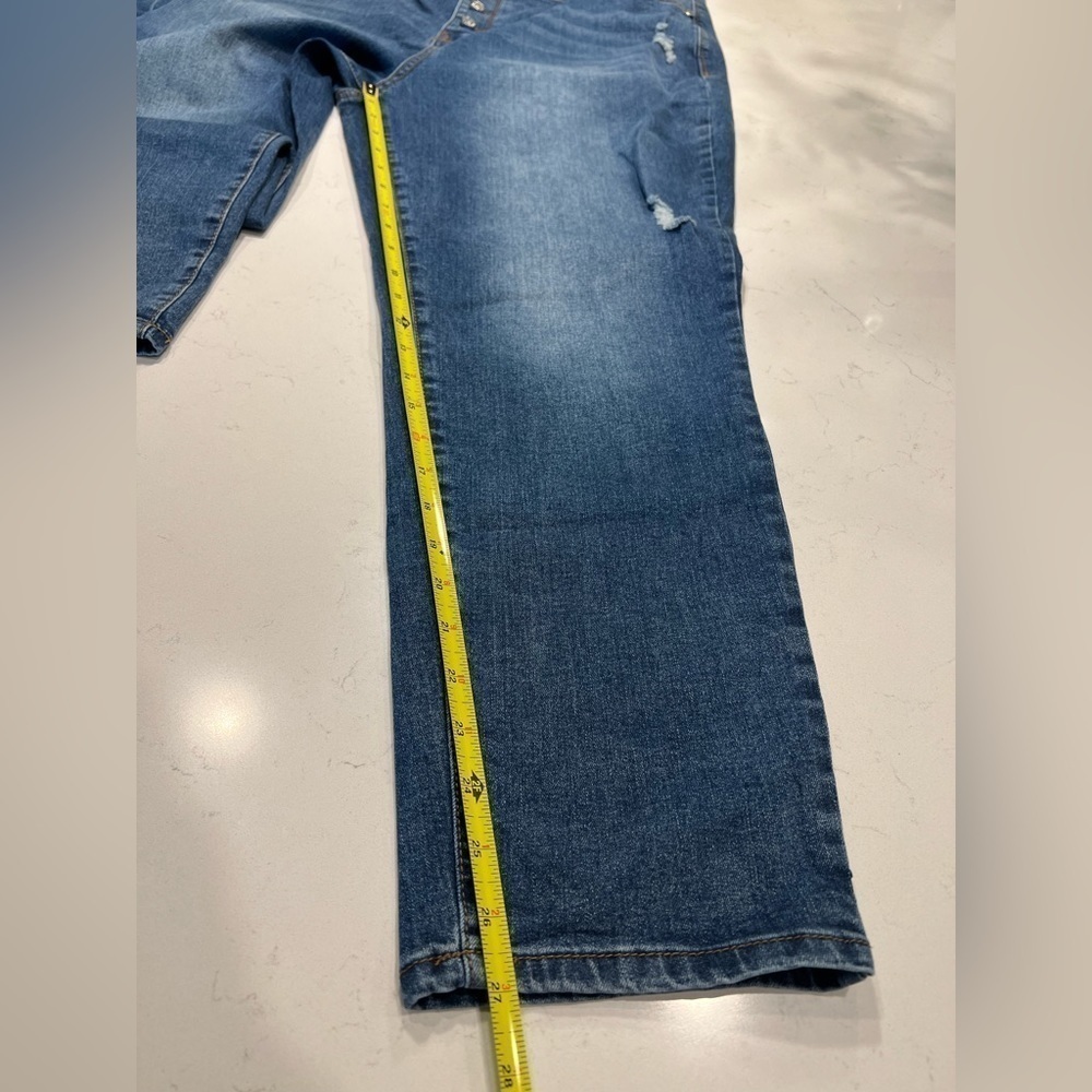 Madden NYC Distressed Skinny Jeans Blue - Picture 4 of 11
